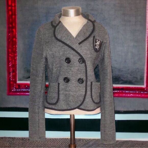 Kohl’s JJ Basics Military Academia Cropped Blazer Jacket – Size Junior’s M NWOT - Picture 14 of 16